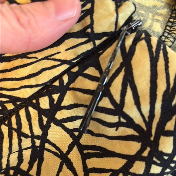 Anthropologie Black and Yellow Sleeveless Midi Sundress - Picture 9 of 9